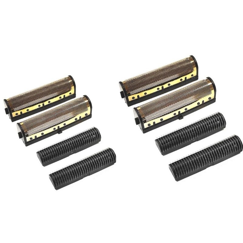 kit 4 Laminas + 4 Telas Shaver Profissional Kemei Tx1 Compatível Para Ad Ts1 Ts2 Pro Foil