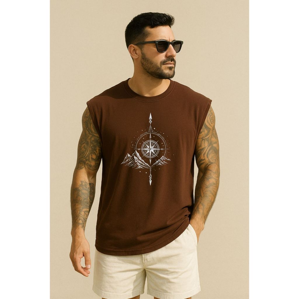 Regata Masculina Oversized Academia Musculação Confortável