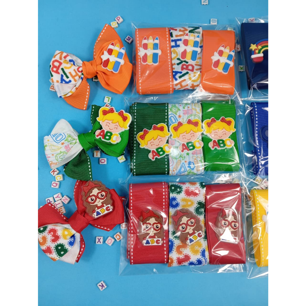 Kit de fitas mili escolar com apliques . em Oferta na Shopee