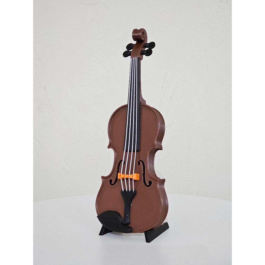 Miniatura Violino Decorativo com Suporte Presente Musical Criativo Sofisticado Música