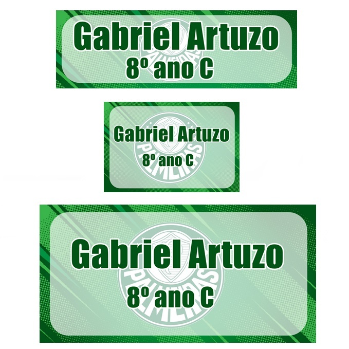 Etiqueta Escolar PALMEIRAS com100 unidades - Material Escolar