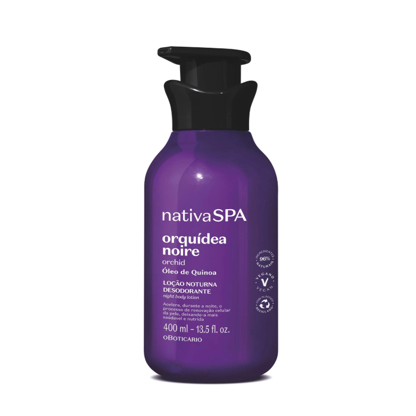 Loção Noturna Desodorante Corporal Nativa Spa Orquídea Noire 400Ml