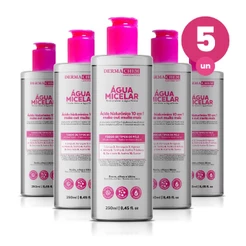 Kit 5 Água Micelar Ácido Hialurônico Make Out 250ml Dermachem