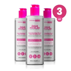 Kit 3 Água Micelar Ácido Hialurônico Make Out 250ml Dermachem