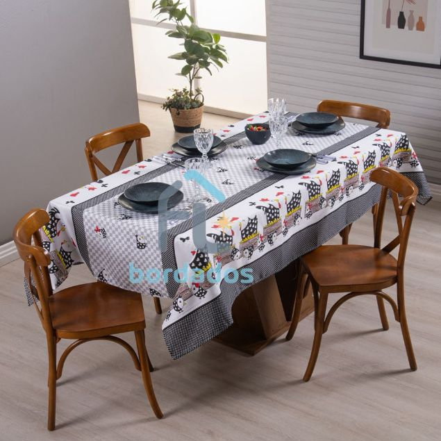 Toalha De Mesa 4 Cadeiras 100x145 Cm - Ponta De Mesa em Oferta na Shopee
