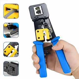 Alicate Crimpador RJ45 RJ11 RJ12 para Cabos UTP Vazado EzCrimp Rede e Telefone Uso Técnico Residencial em Oferta na Shopee