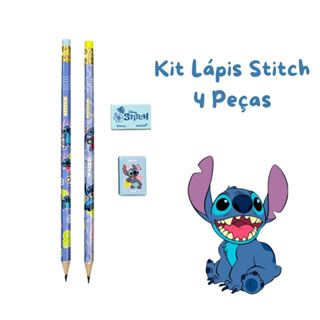 Kit Escolar Lápis Lilo Stitch 4 Itens Molin Apontador e Borracha em Oferta na Shopee