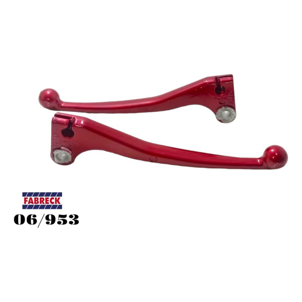 Par Manete Tamanho Original Para Cg Titan Fan 125 150 160 Freio Tambor Vermelho Vitral