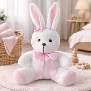 Coelho de Pelúcia 19cm  Para Bebês Decoração Cestas Presentes e Namorados Antialergico em Oferta na Shopee