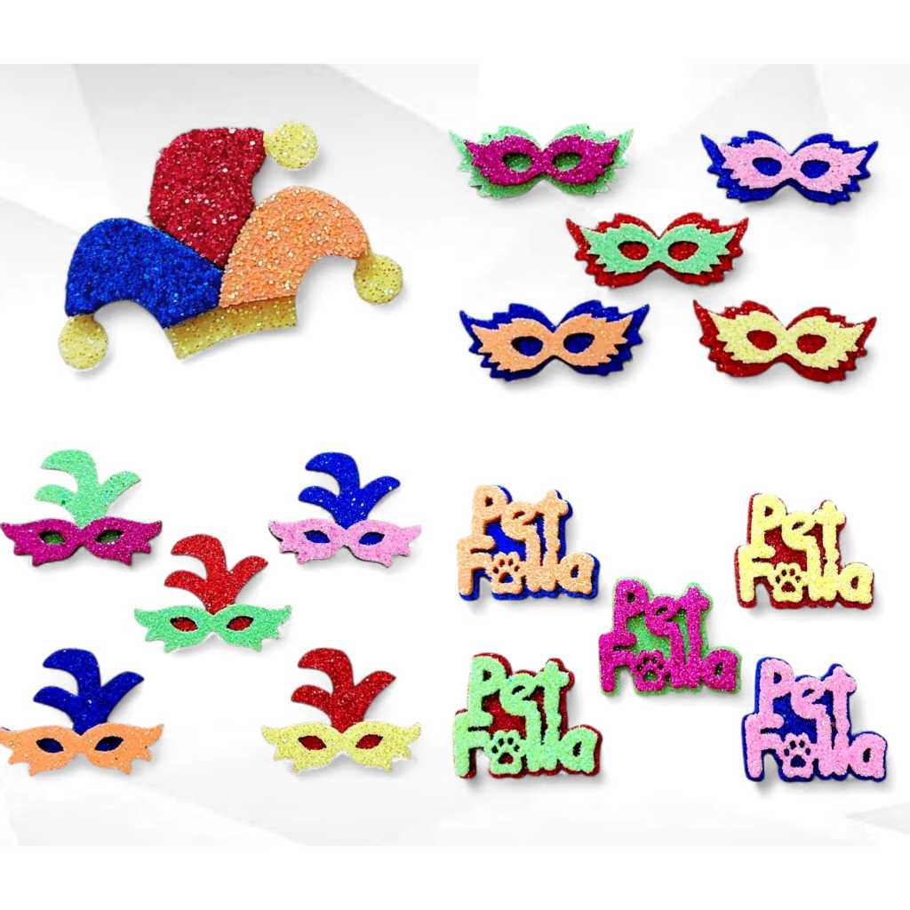Aplique EVA Carnaval - NÃO ADESIVADO - 10 e 20 un em Oferta na Shopee
