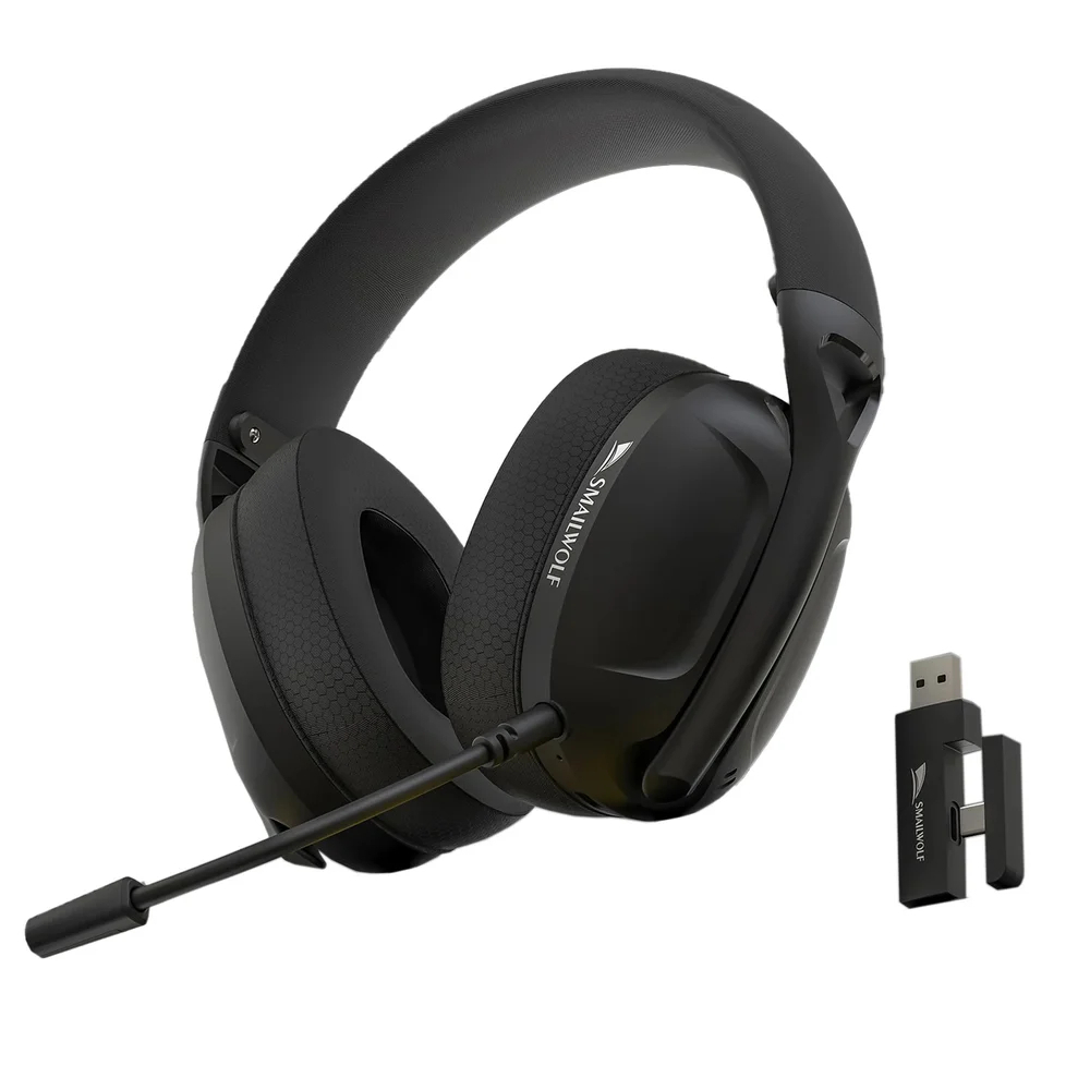 Headset SmailWolf L80 Gamer Sem Fio Bluetooth 5.3 Wireless Tri-Mode PC PS5/PS4