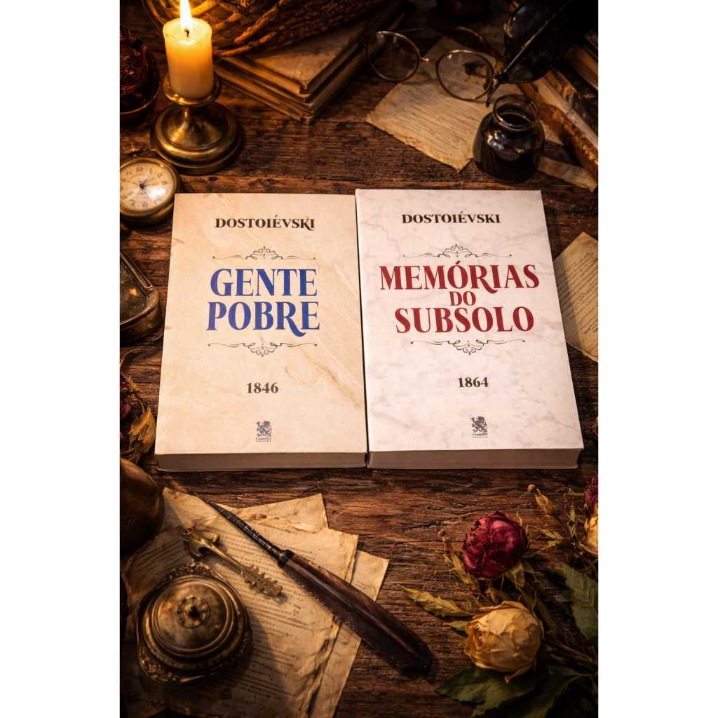 Kit 2 livros gente pobre 1846, memorias do subsolo 1864 envio imediato melhor preço
