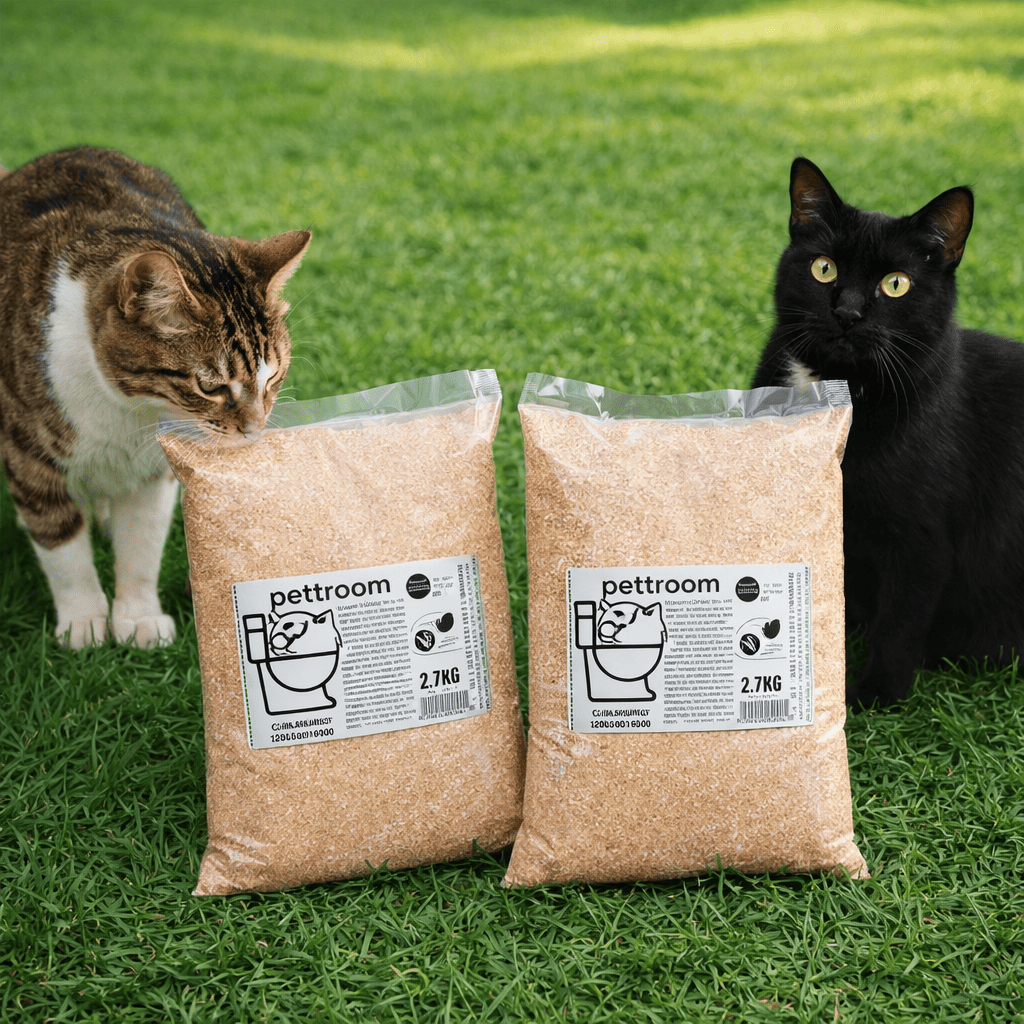 Kit Areia Higiênica para Gato 5.4 kg Zero Odor Biodegradável Econômica Milho e Mandioca