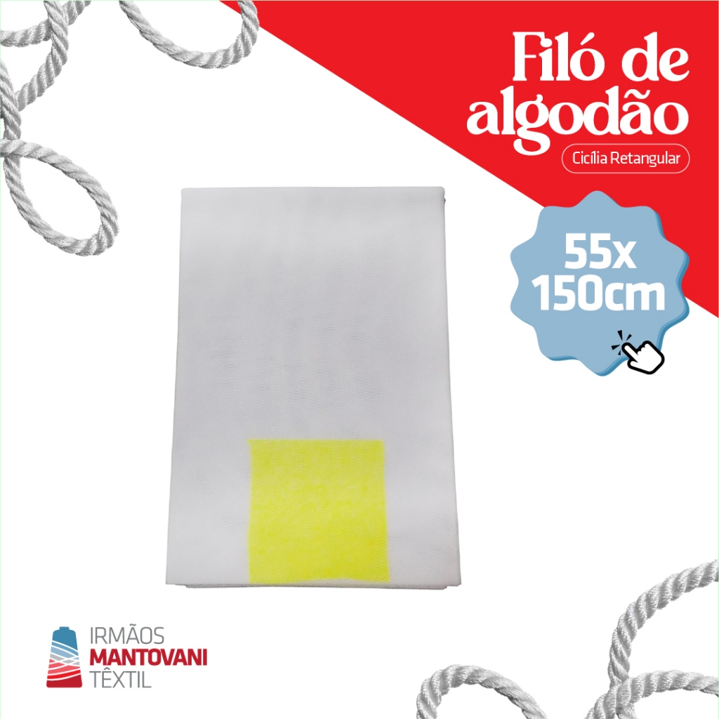 Filó Algodão Cicília Retangular 55x150cm | Véus CCB, Decoração, Noivas em Oferta na Shopee