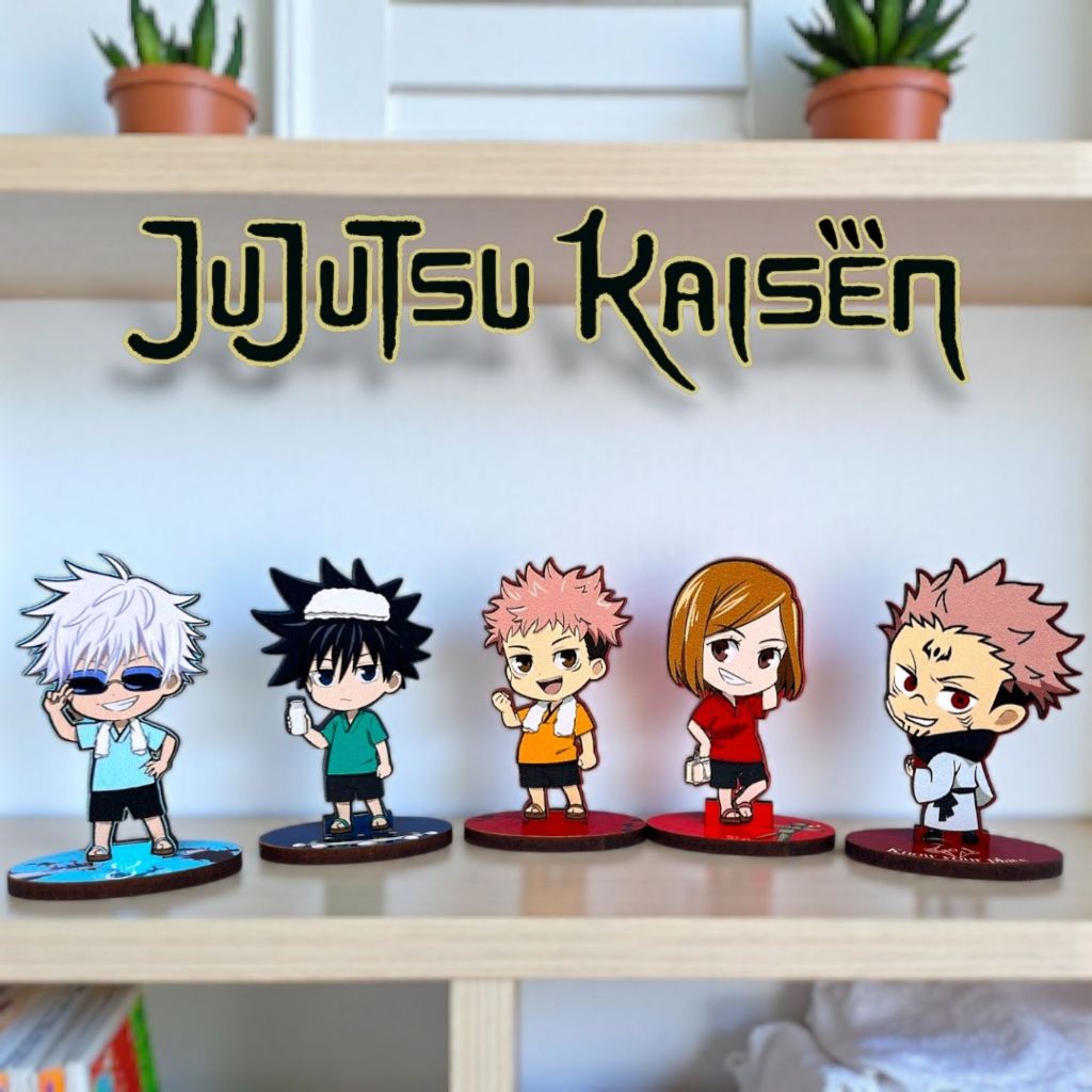 kit Totens Display Personagens de Mesa Jujutsu Kaisen combo com 5