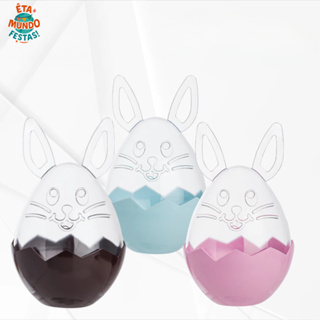KIT PASCOA COM 3 CESTA COELHO PARA CHOCOLATES E BRINDES - VARIAS CORES OFICIALPLAST em Oferta na Shopee