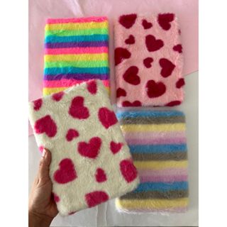 Caderno de Pelúcia Coloridos Coração 80 Folhas Papelaria em Oferta na Shopee