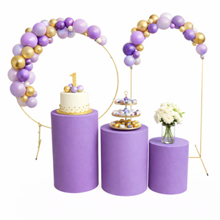 Kit Painel Arco Bexiga + Trio De Mesa Cilindro Decoração Festa Pegue Monte Desmontável em Oferta na Shopee