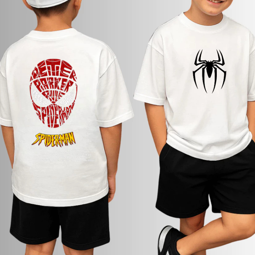 Camiseta Infantil Spider Man - Homem aranha CAMISETA EM Algodão Premium 30.1 Leve, Fresca e Estampada Envio imediato