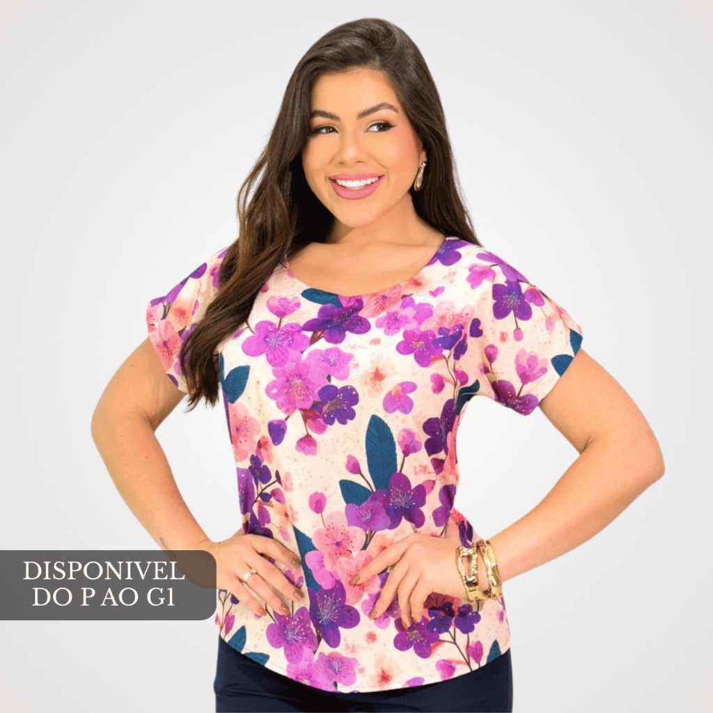 T Shirt Feminina Estampada Folhagem Blusa Feminina Manga Curta Camiseta Casual Moda Verão em Oferta na Shopee