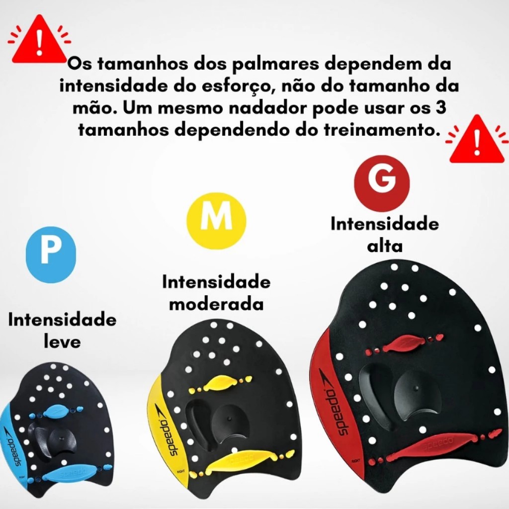 Palmar De Natação Speedo Power Paddle Nadadeira Treino
