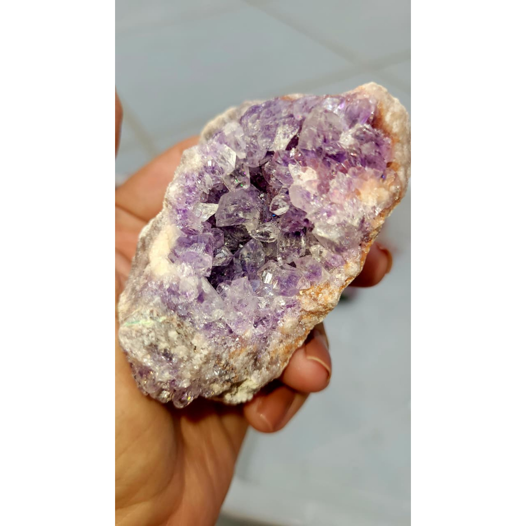 MIni Drusa ou Geodo de Ametista Rosa Pedras Naturais Cristais