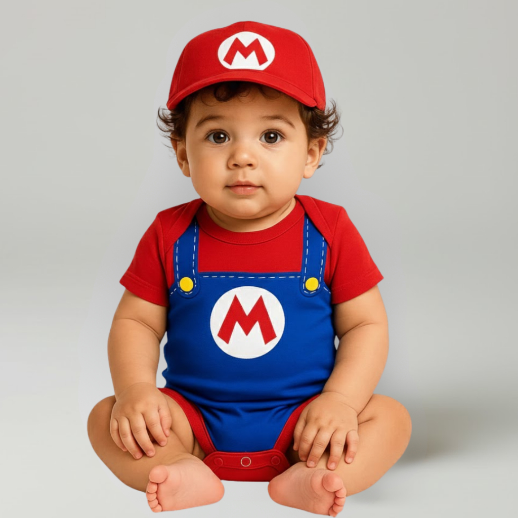 Body Bebê Menino Infantil Super Mario Bros Mêsversário Temático Confortável em Oferta na Shopee