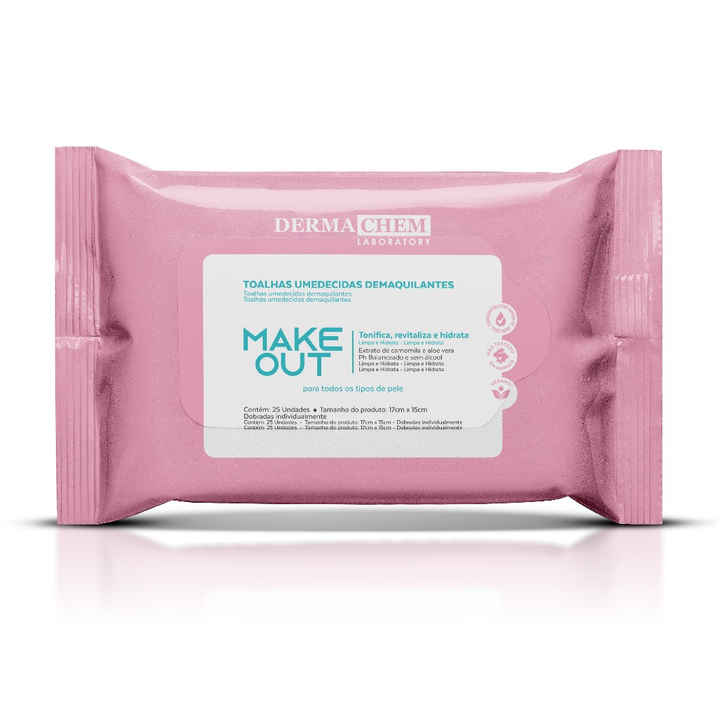 Lenços Demaquilantes Make Out Colágeno Dermachem em Oferta na Shopee
