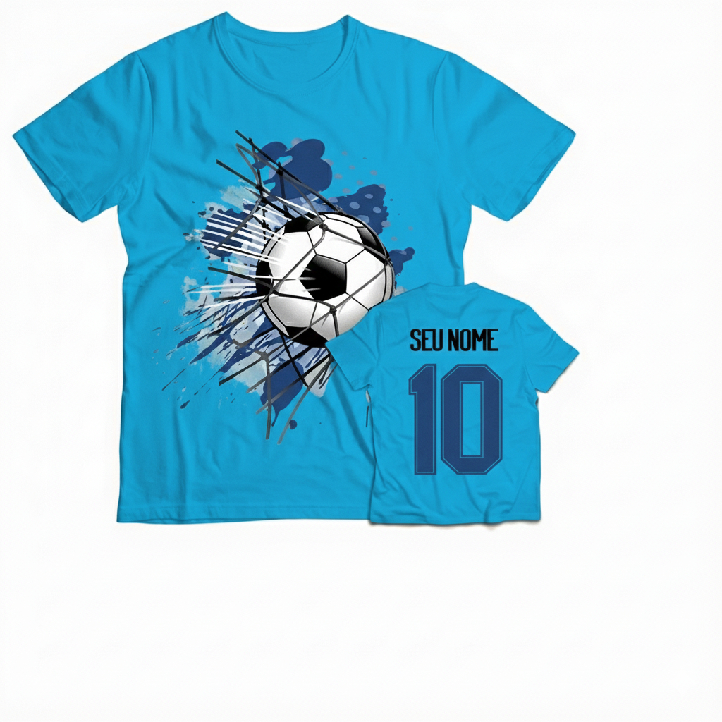 Camiseta Futebol Splash Personalizada NomeNúmero Infantil Adulto Algodão Premium Confortavél Camisa