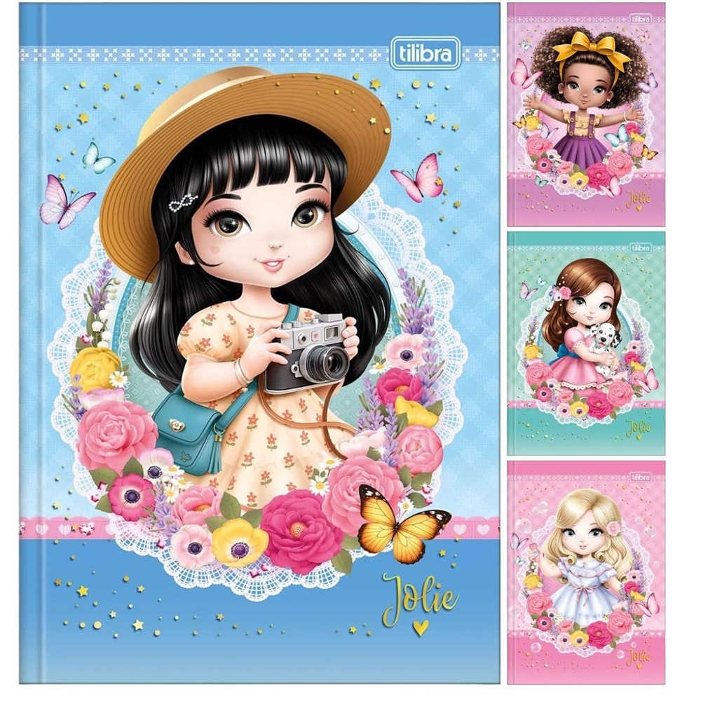Caderno Brochura Universitário Capa Dura  80 Folhas Jolie Tilibra - escolha a Capa em Oferta na Shopee