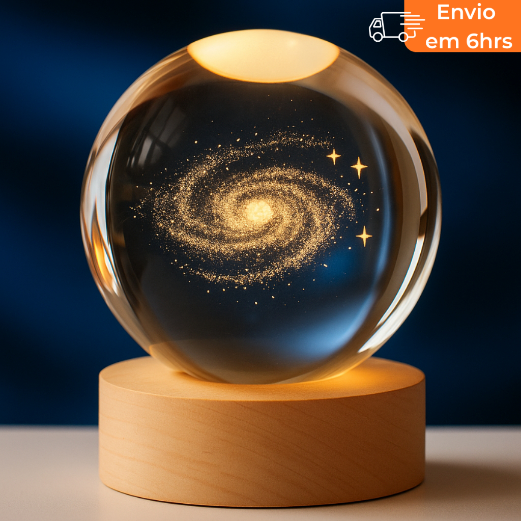 Luminária de Mesa para quarto Luminaria Decorativa Aconchegante Bola de Cristal Decoração Globo Terrestre  Luxo