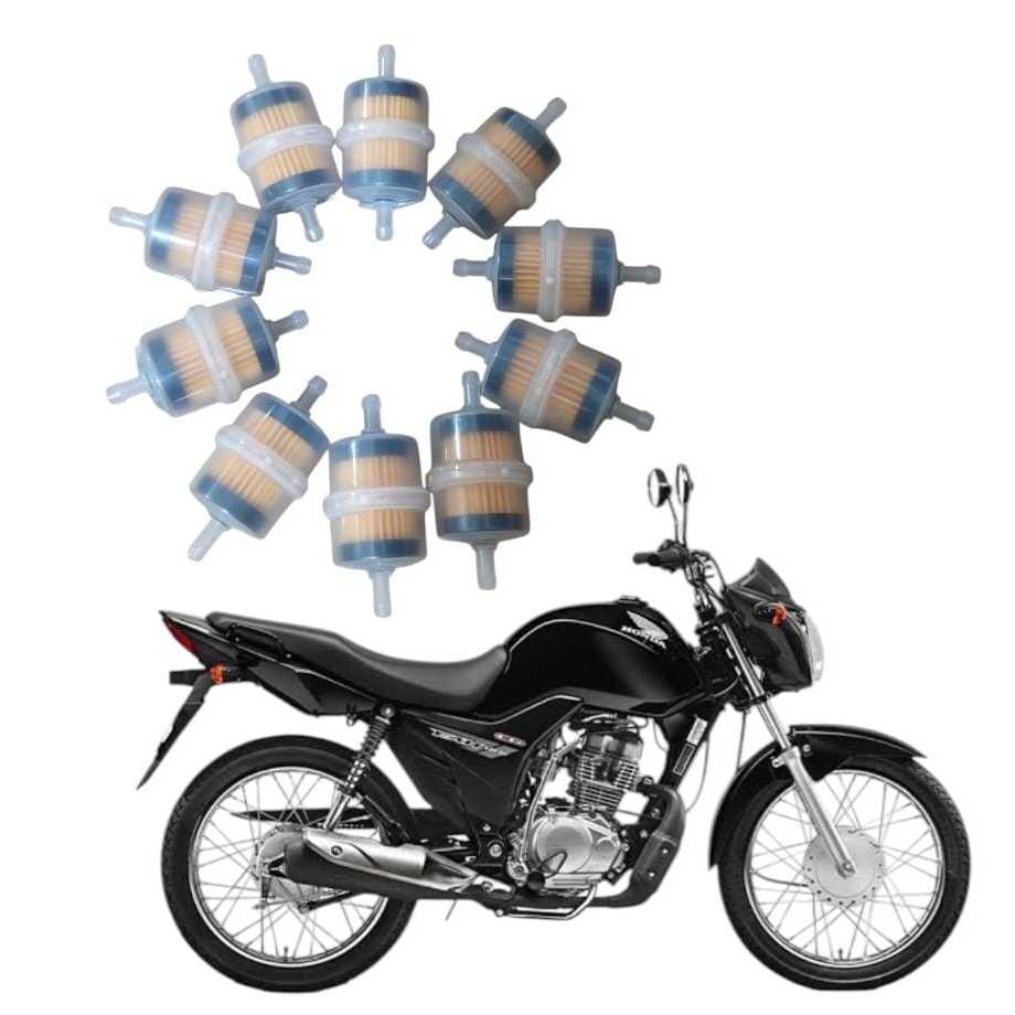 10 FILTRO COMBUSIVEL UNIVERSAL P/MOTOS CARBURADAS