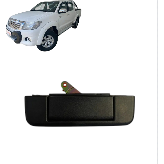 ira Preta Alça da Porta Traseira Caçamba Toyota Hilux 2005 2006 2007 Preto