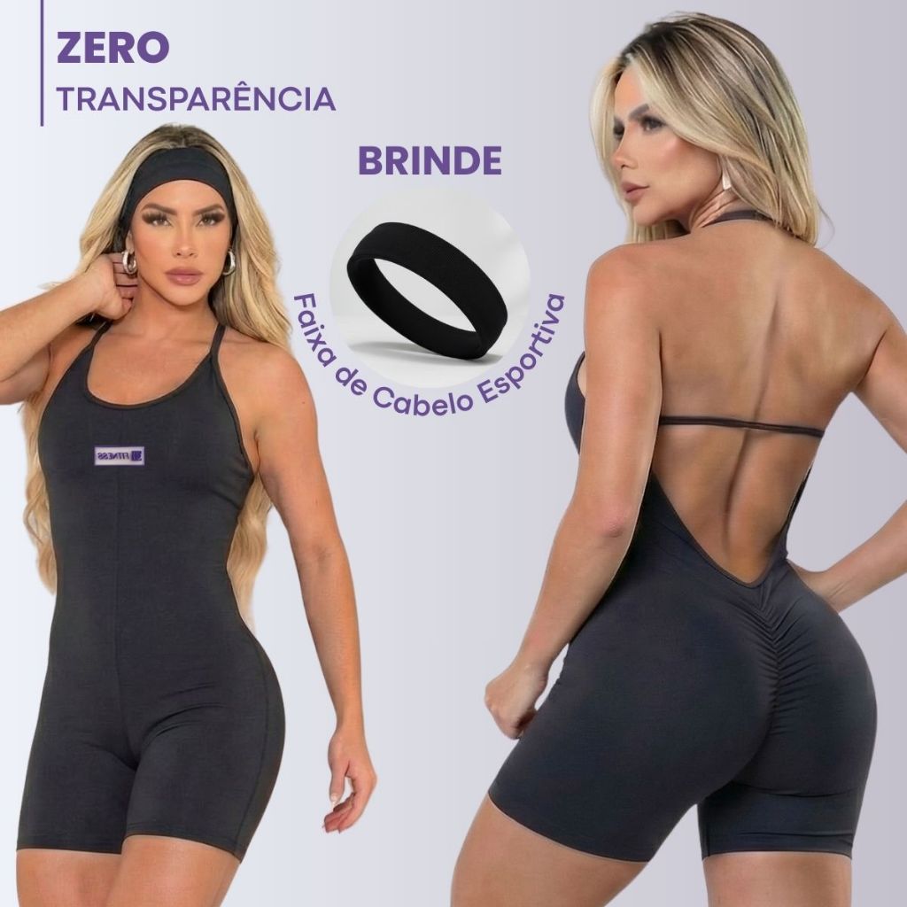 Macaquinho Empina Bumbum ZERO TRANSPARENCIA Academia Feminino + Faixa de Cabelo Esportiva em Oferta na Shopee
