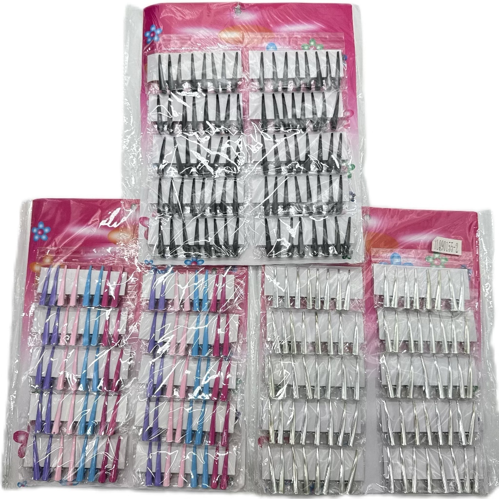Kit com 80 Presilhas de Cabelo Tipo Garra Pequena – Cores Sortidas – Uso Diário