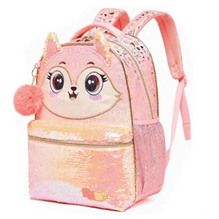 Mochila de Costas Pack Me Fox Raposa Brilhosa Infantil 40cm em Oferta na Shopee