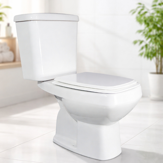 Kit Vaso Sanitário Quadrado Com Caixa Acoplada Luzarte Anturius