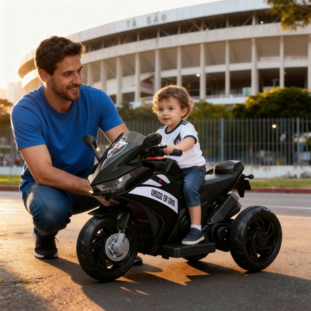 Motinho Elétrica Infantil do Vasco - Produto Licenciado Oficial - Edição Limitada