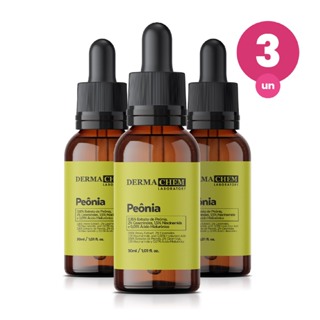 Kit 3 Sérum Iluminador Peônia 30ml Hidratante Efeito Antioxidante que Reduz Poros da Pele Dermachem em Oferta na Shopee