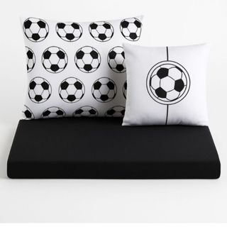 Jogo Lençol Roupa Cama Solteiro 4 Pçs Elastico Fronha Quarto Criança Infantil Menino Futebol Preto em Oferta na Shopee
