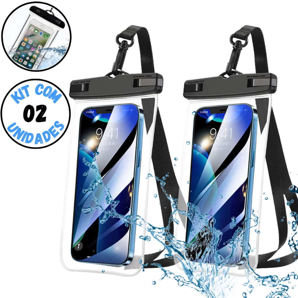 Capinha à Prova D’Água para Celular Impermeável Universal Proteção Água Areia