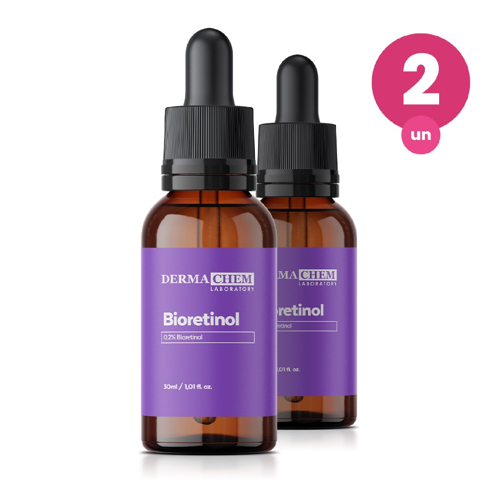 Kit 2 Sérum Anti Rugas Profundas Bioretinol 30ml Restaura e Firma a Pele Dermachem em Oferta na Shopee