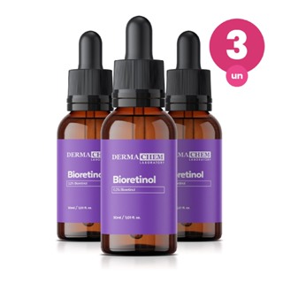 Kit 3 Sérum Anti Rugas Profundas Bioretinol 30ml Restaura e Firma a Pele Dermachem em Oferta na Shopee