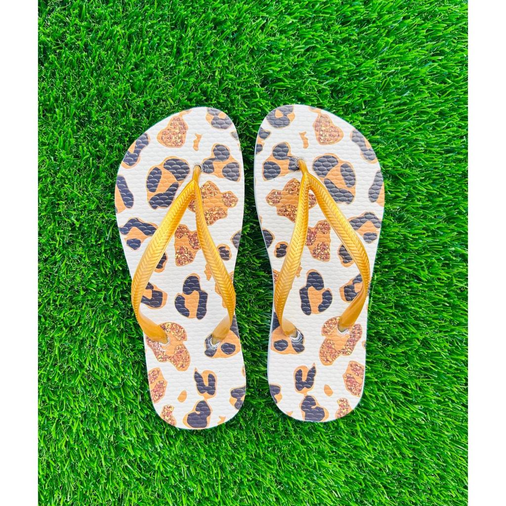 Chinelo Feminino - Em borracha resistente e confortável - Estampado para o dia a dia
