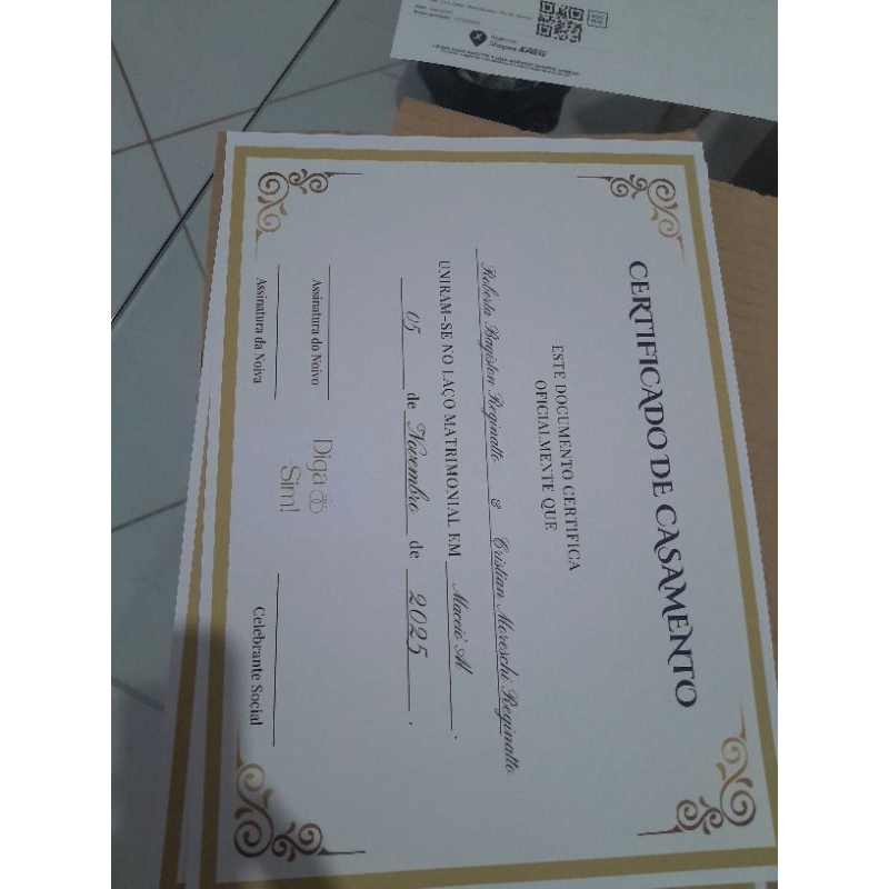 10  ou 20 Impressão De Certificados Papel Offset Fosco 180g