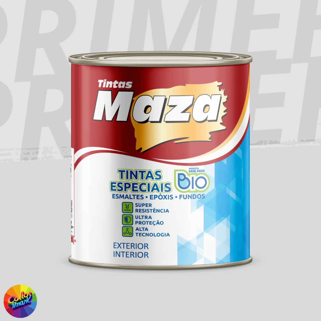 Primer Base Água Eco Branco 900ML - Maza Aplicado em Superficies Externas e Internas Antiferrugem em Oferta na Shopee