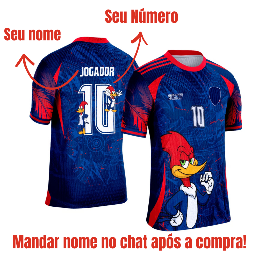 Camiseta Interclasse  Pica Pau Personalizada de Personagens Escolar | Camisa de Time para Jogos