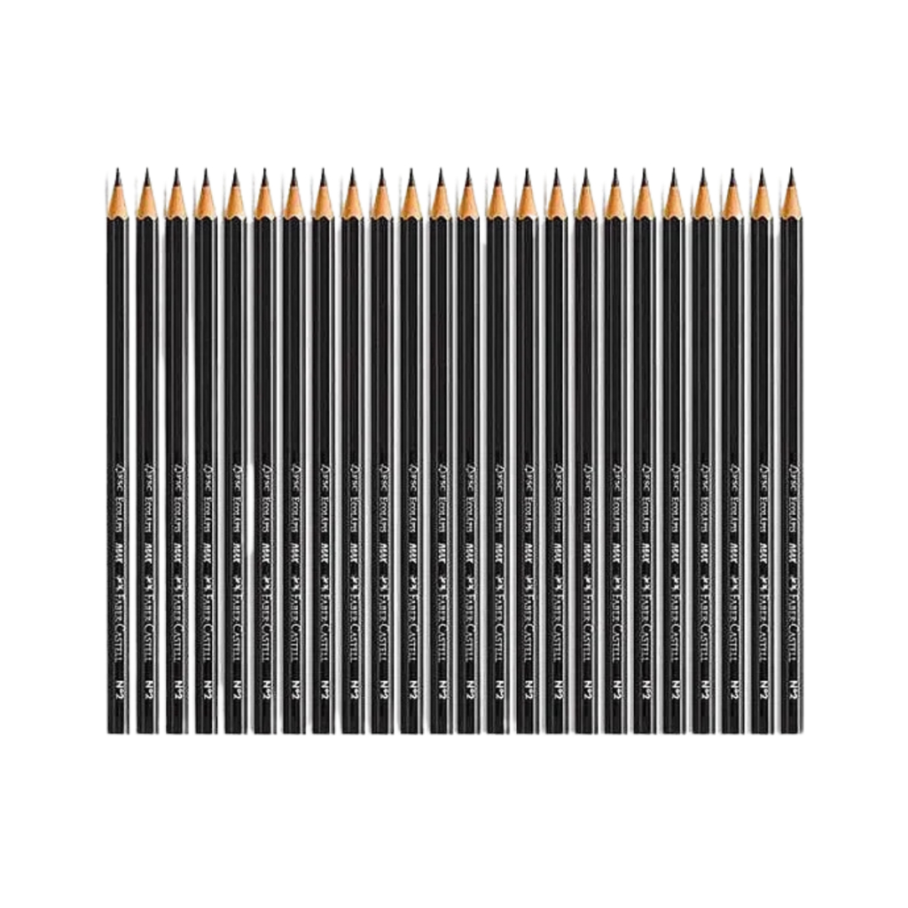 Lápis Grafite Eco Faber Castell 2HB Sextavado Original Kit 12/15/30/50