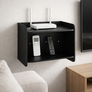 Suporte Roteador Parede Wi-Fi e Controles MDF Organizador Decorativo
