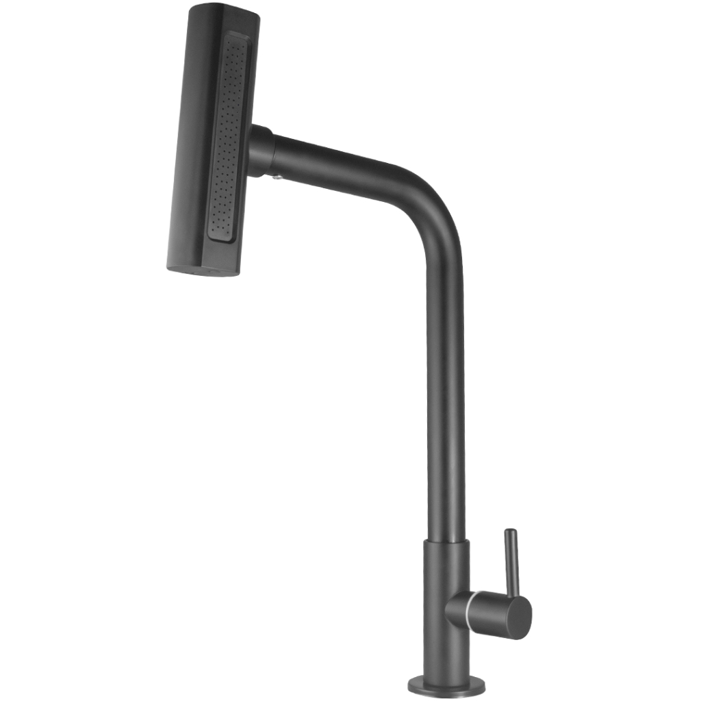 Torneira Gourmet Cuba Cozinha Pia 1/2 Inox 4 Jatos Preto Fosco